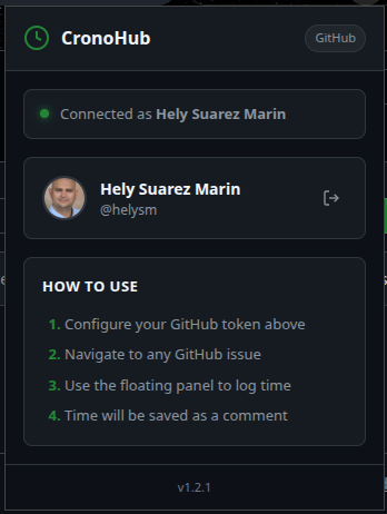 Connected Status Screen